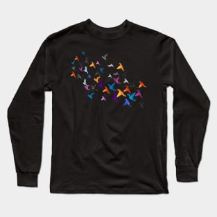 Origami Paper Crane T Shirt Japanese Culture Art Tee Long Sleeve T-Shirt